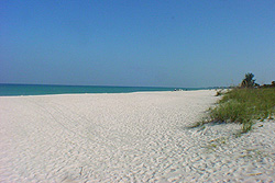 Private beach at A Beach Retreat on Casey Key.